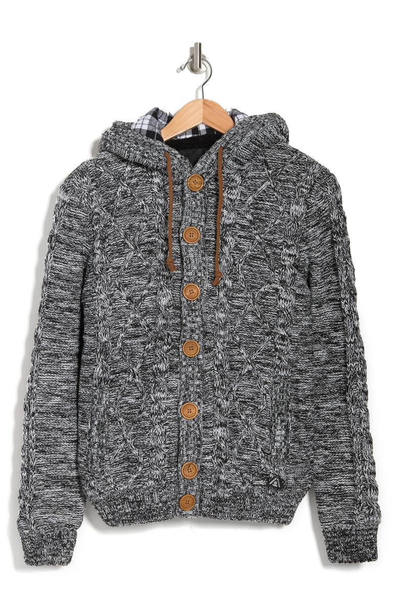 AMERICAN STITCH Cable Knit Hoodie w/ Buttons, Alternate, color, 