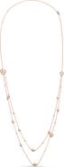 Haus of Brilliance Gold 1/2 Cttw Diamond and Pearl Double Strand Station Necklace
