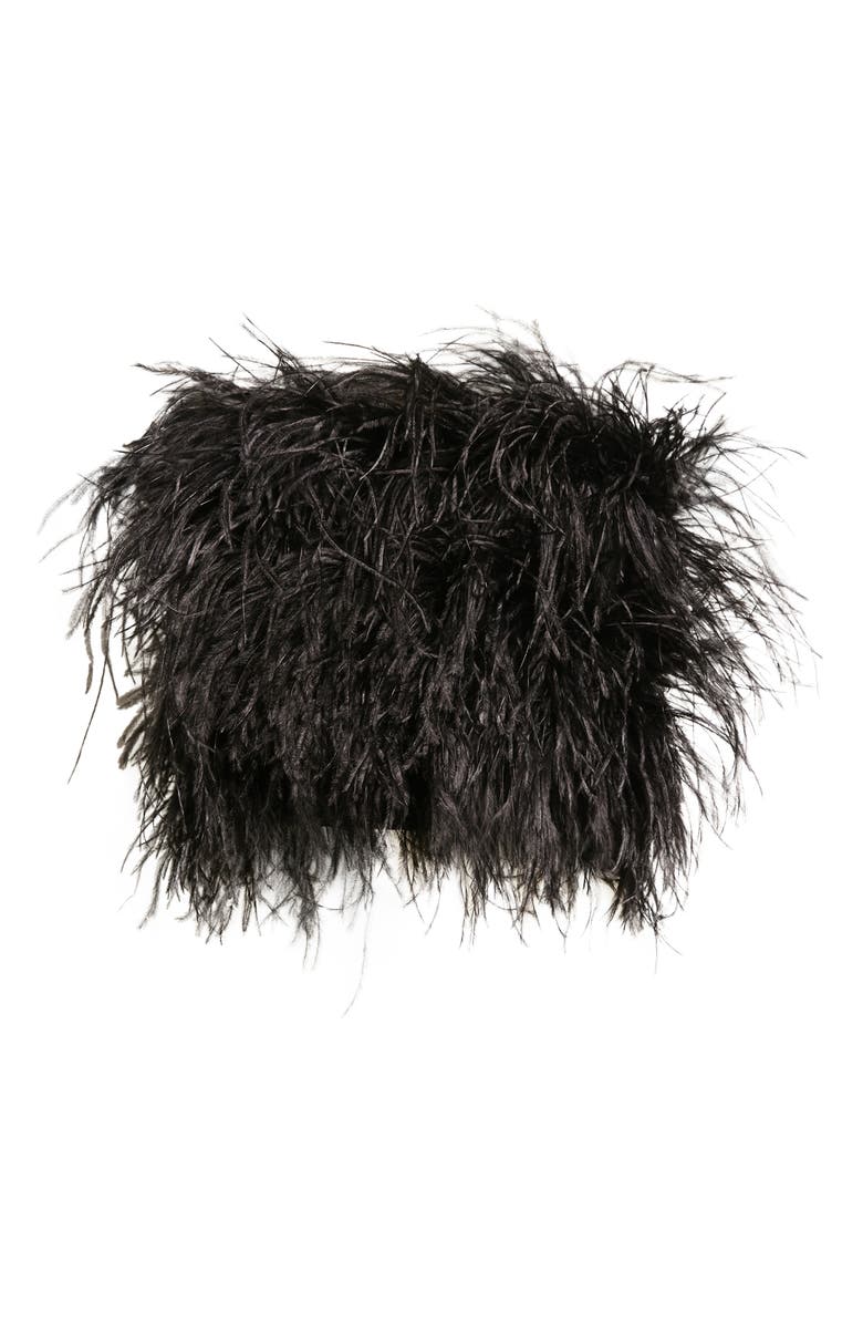LAPOINTE Ostrich Feather Trim Tube Top | Nordstromrack