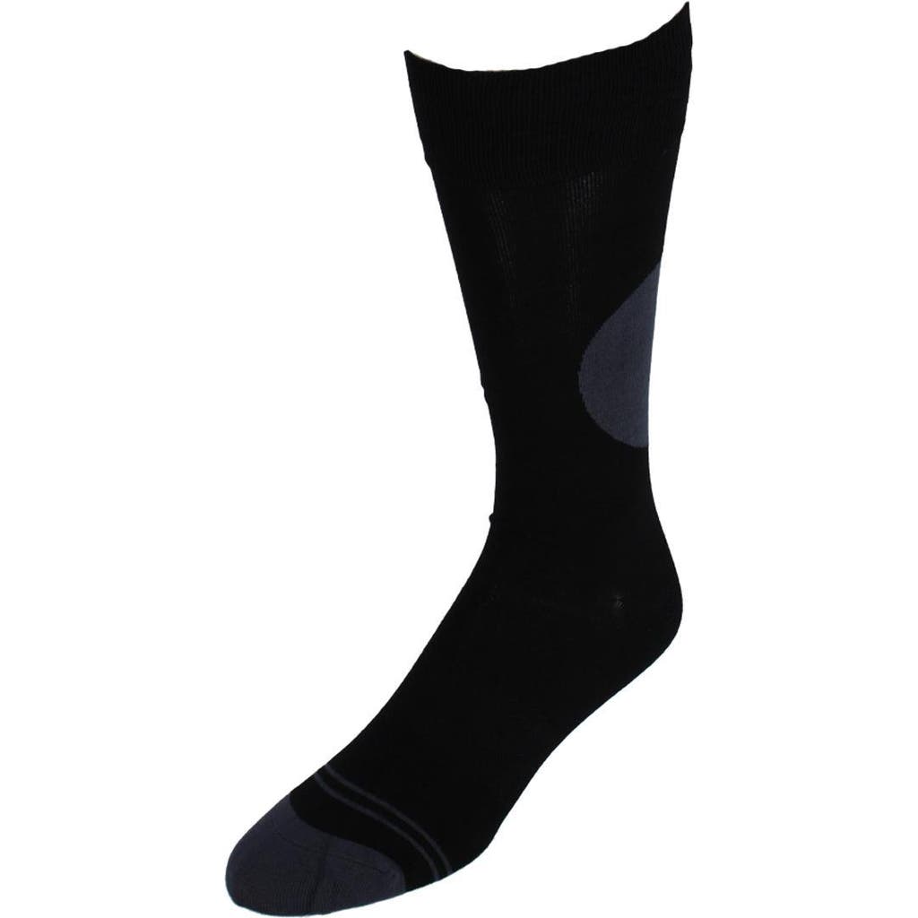 Dead Soxy Circle Patch Mid-calf Premium Novelty Dress Socks