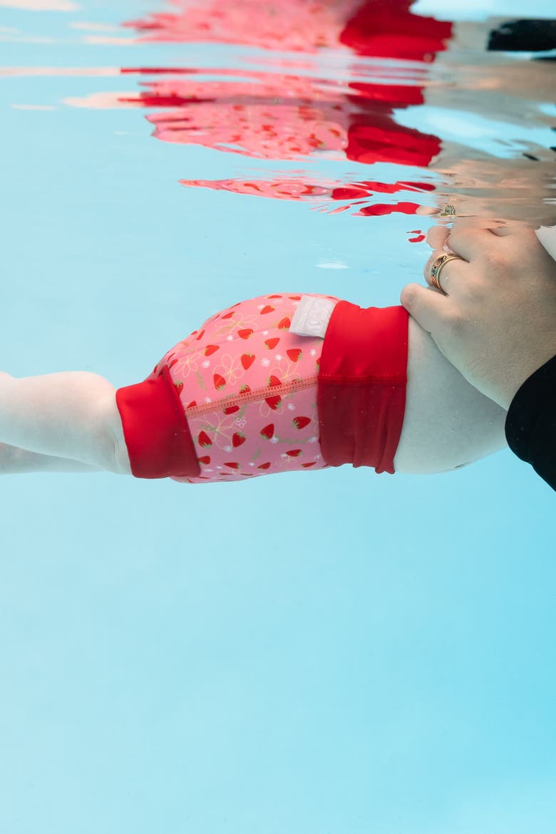 Happy Nappy Duo Reusable Double Swim Diaper, Alternate, color, Strawberry Field