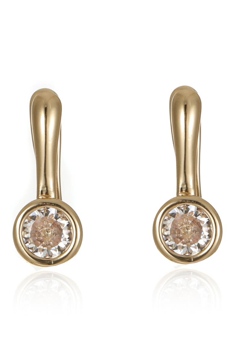 Cubic Zirconia Drop Earrings, Alternate, color, GOLD