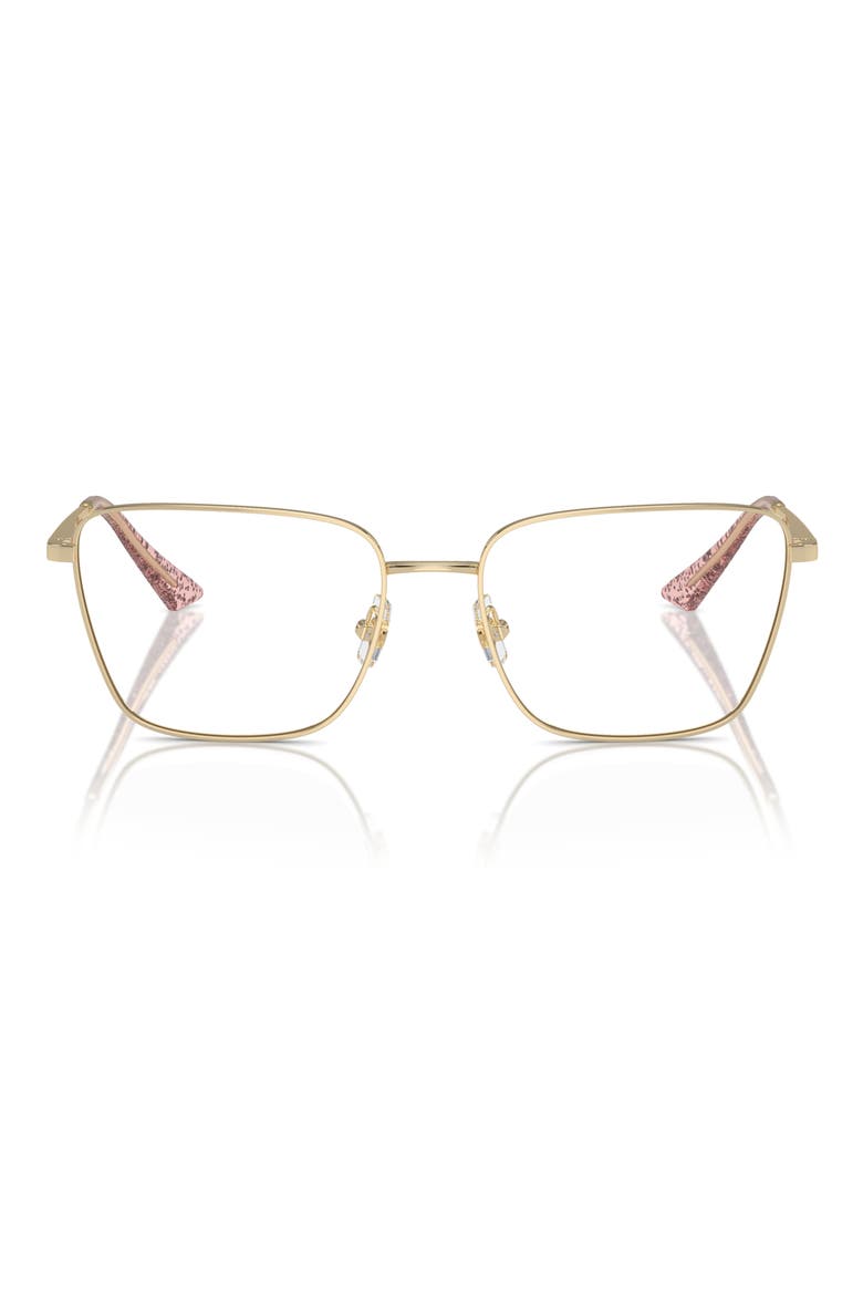 55mm Pillow Optical Glasses, Main, color, PALE GOLD / DEMO LENS