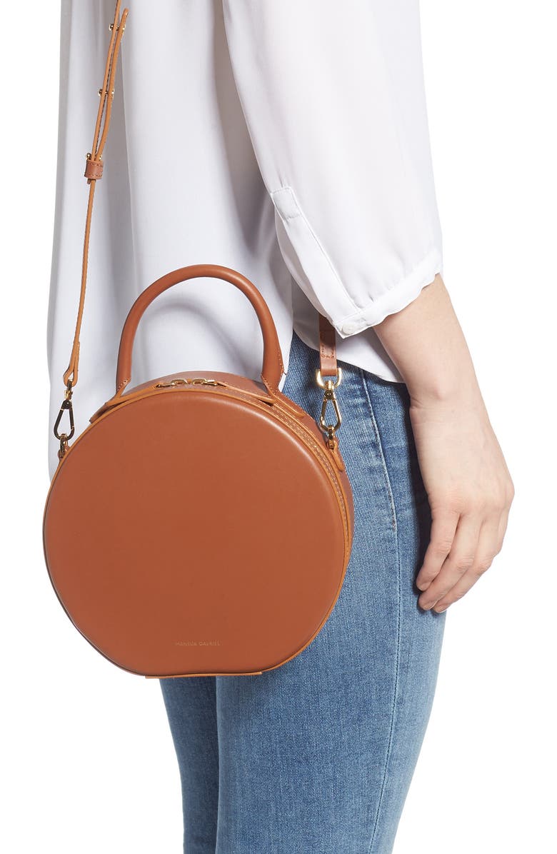 Mansur Gavriel Calfskin Leather Circle Crossbody Bag, Alternate, color,