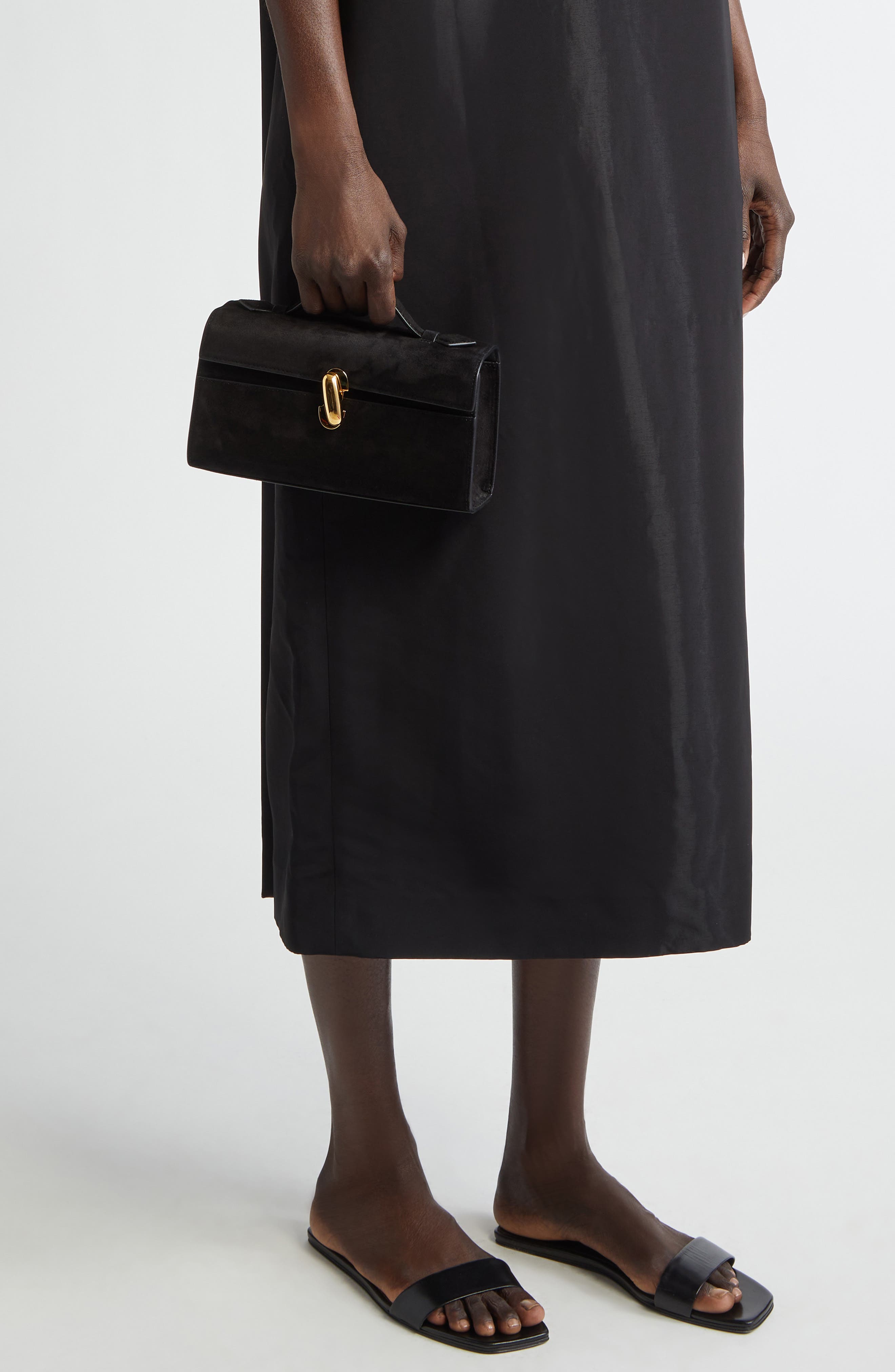 SAVETTE Symmetry Suede Top Handle Bag, Alternate, color, 