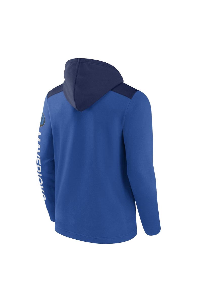 FANATICS Men's Fanatics Branded Blue/Navy Dallas Mavericks Skyhook Colorblock Full-Zip Hoodie, Alternate, color, 