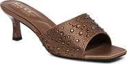 Nicole Miller Rhinestone Embellished Mule Heeled Sandal
