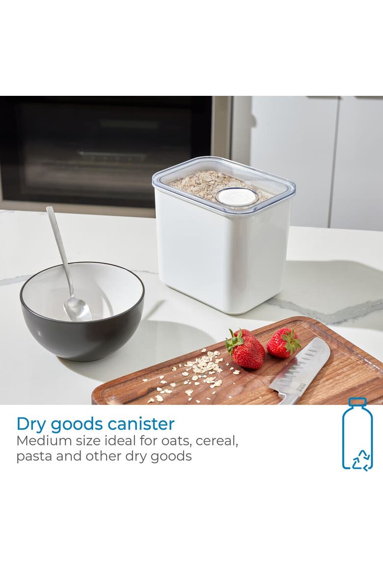 Medium Canister with Removable Pour Cap - Set of 4 - White, Alternate, color, White