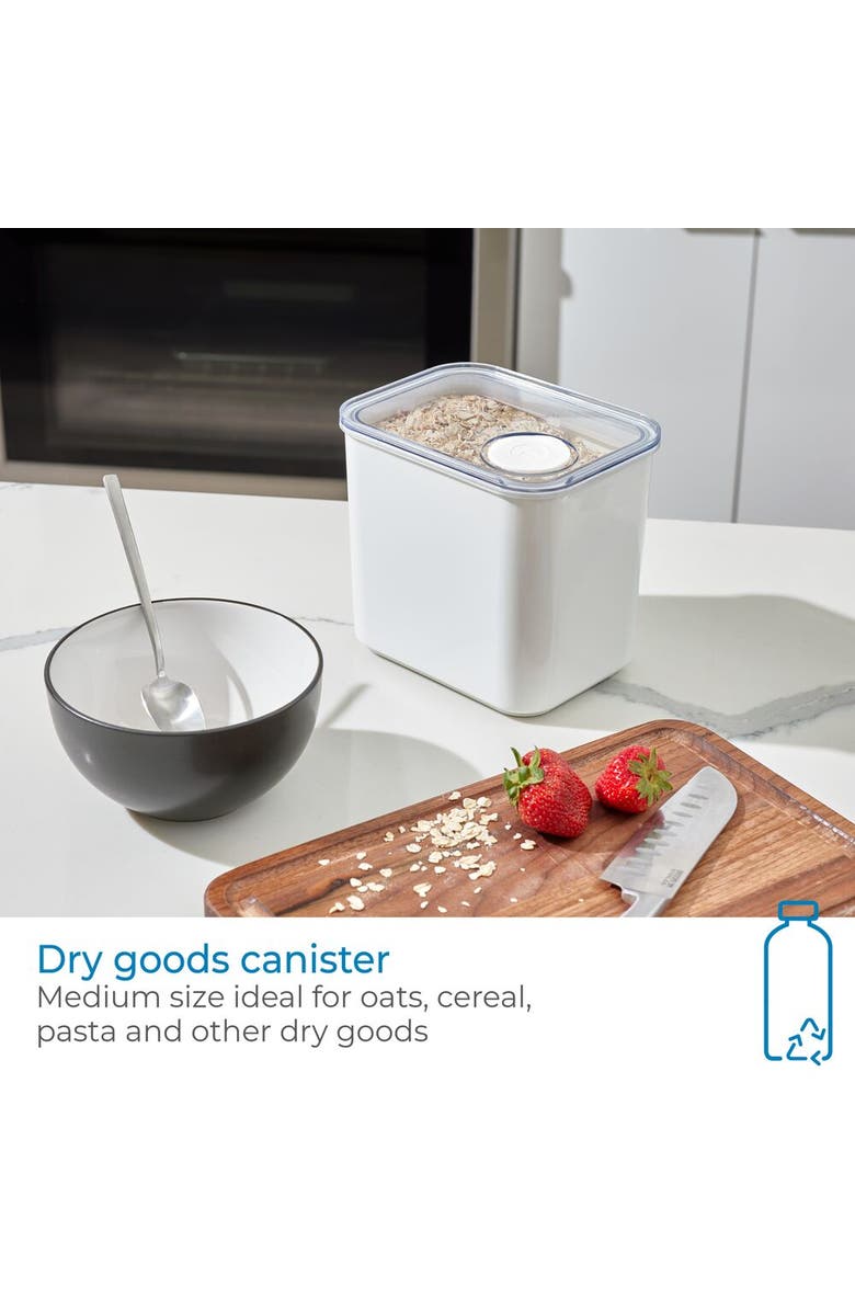 iDesign Medium Canister with Removable Pour Cap - Set of 4 - White, Alternate, color, White