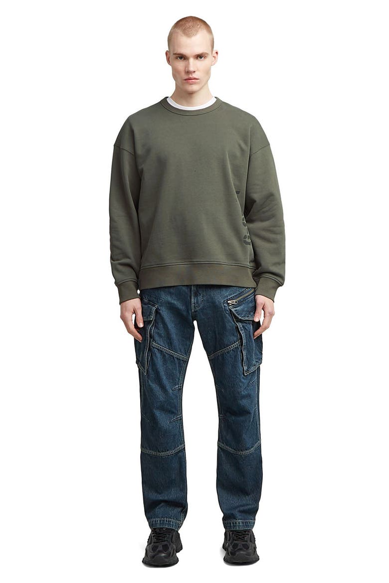 Sprayed 89 Loose Organic Cotton Crewneck Sweatshirt, Alternate, color, GS GREY