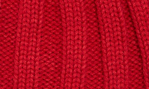 Tommy Hilfiger Chunky Ribbed Knit Cuff Beanie In Red