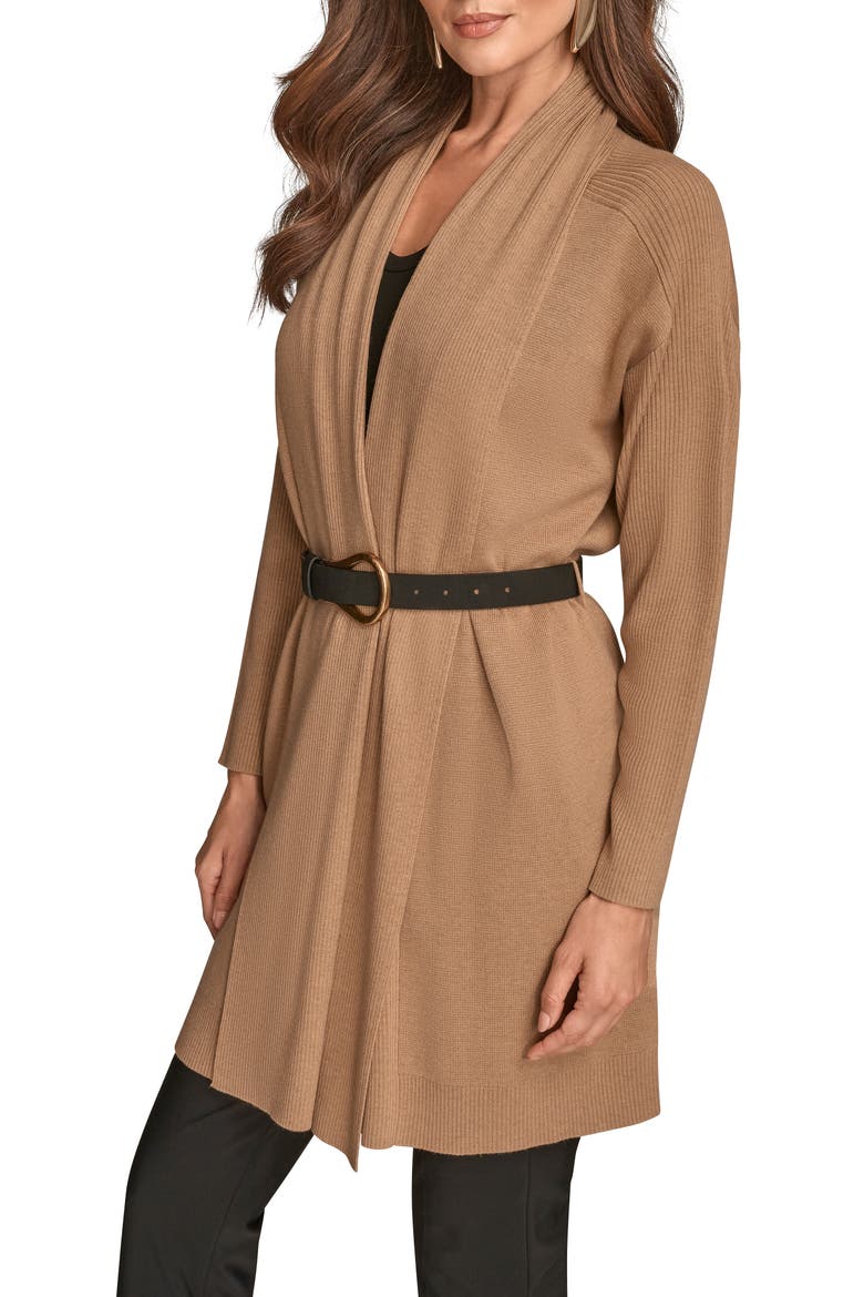 Belted Cardigan, Alternate, color, FAWN