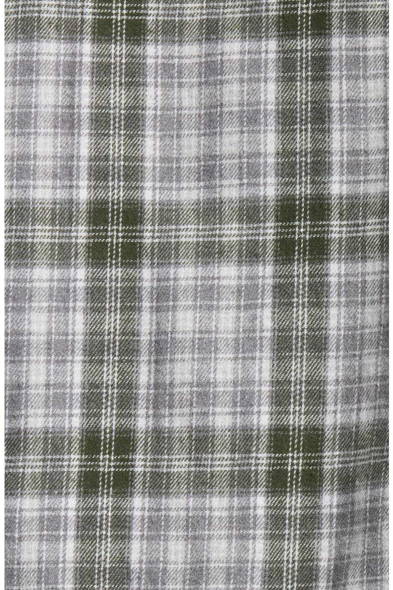 Foreman Classic Fit Plaid Flannel Button-Up Shirt, Alternate, color, DARK GREEN/GREY