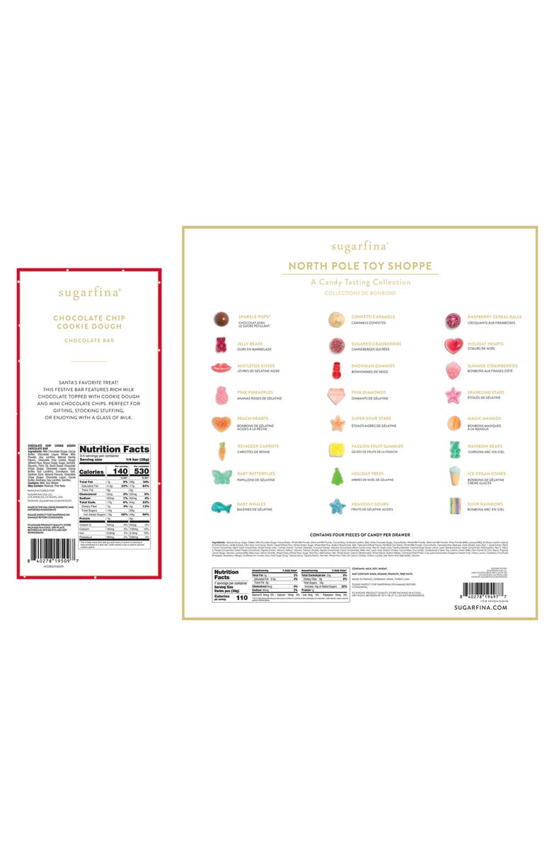 sugarfina Here Comes Santa Claus Chocolate Bar & Holiday Calendar Box, Alternate, color, 