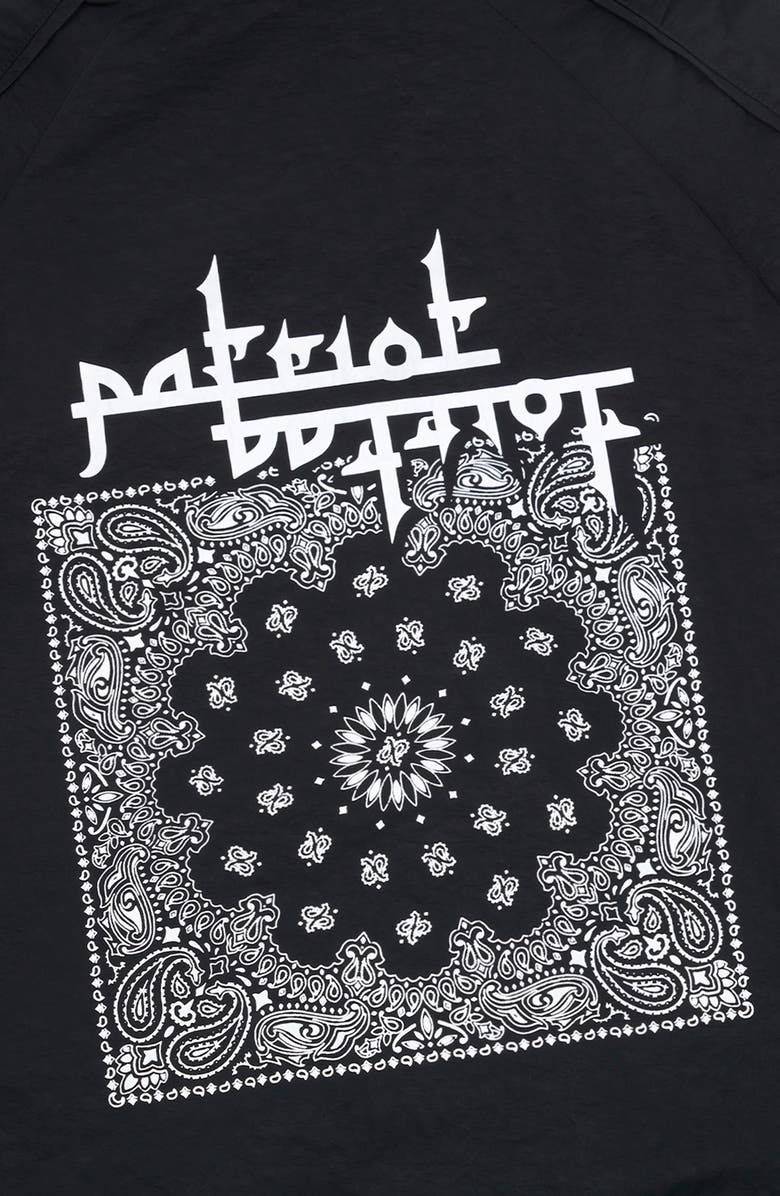 RtA Zayden Paisley Print Hooded Jacket, Alternate, color, Black Paisley