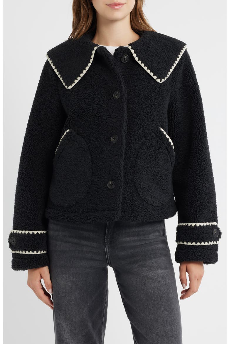 Nikia Fleece Jacket, Alternate, color, BLACK