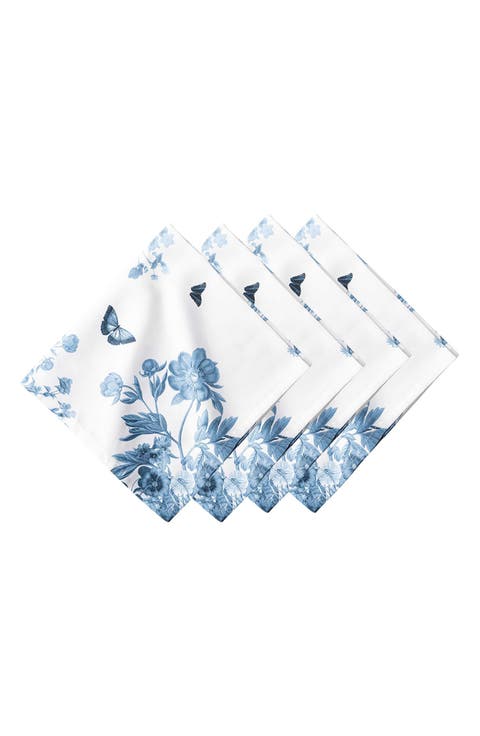 Field of Flowers Set of 4 Cotton Sateen Napkins