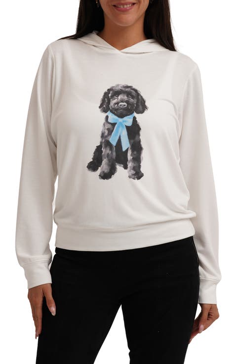 Fluffy Dog Graphic Hoodie