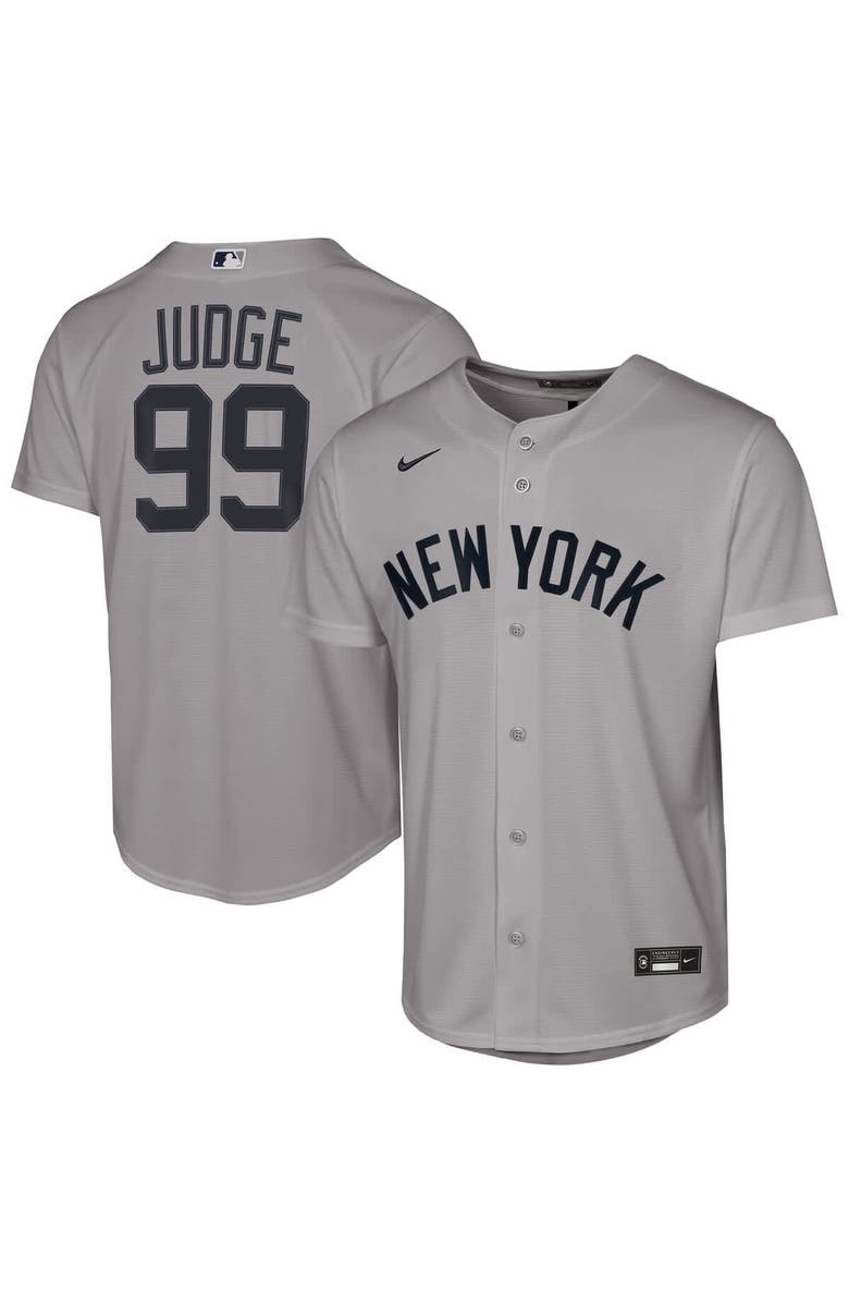 Nike Youth Nike Aaron Judge Gray New York Yankees Road Replica Jersey, Main, color, Gray