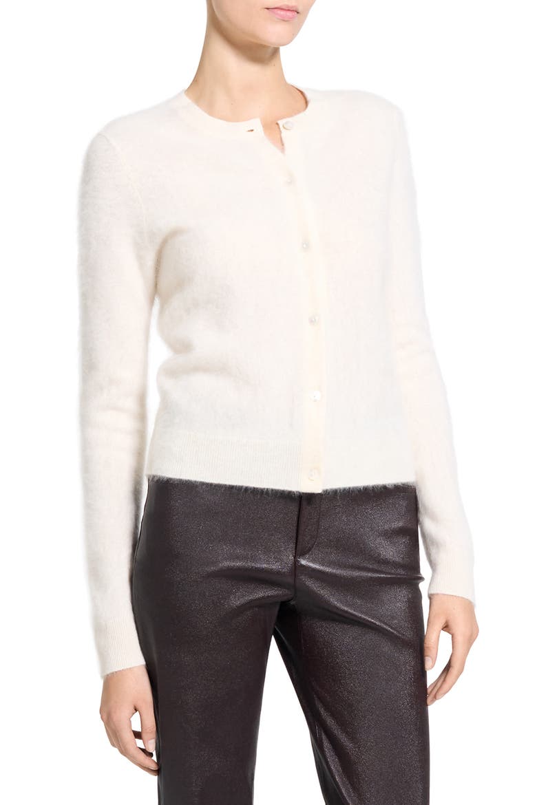 Brushed Cashmere Cardigan, Alternate, color, IVORY