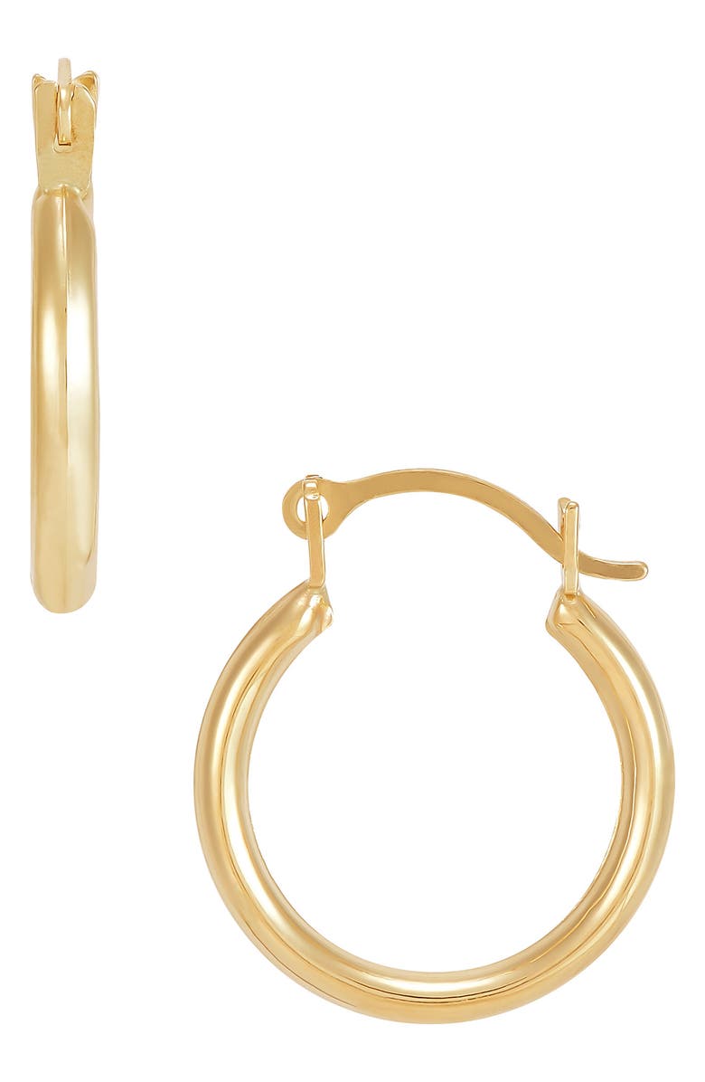 Frankie & Zoe Knife Edge Hoop Earrings, Alternate, color, Yellow Gold