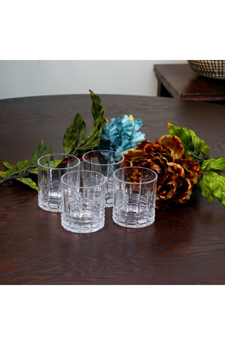 Gibson Home Jewelite 4 Piece 11 oz. Double Old Fashioned Glass Set, Alternate, color, Clear