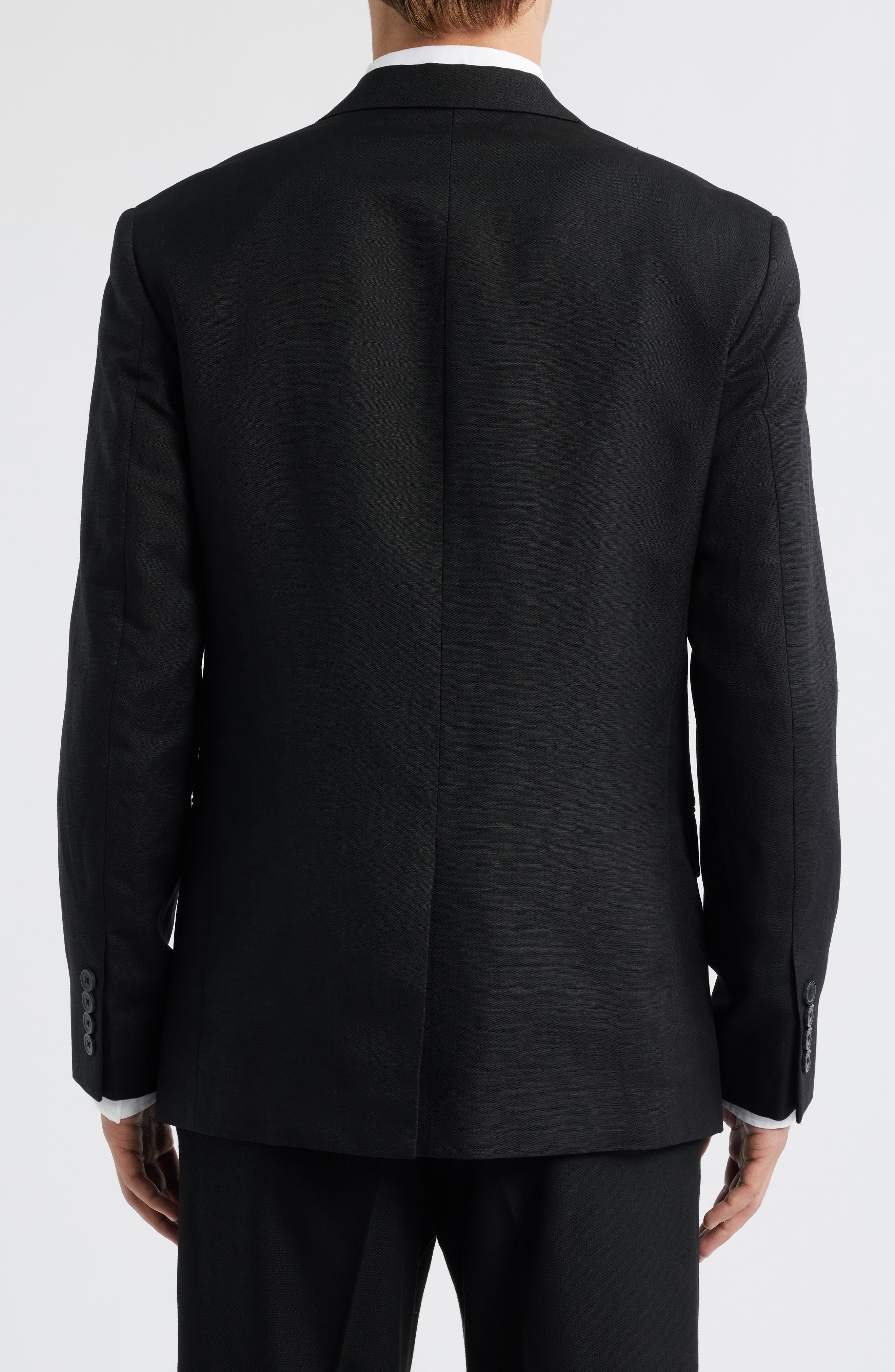 Slim Fit Solid Linen Blend Sport Coat - image 2