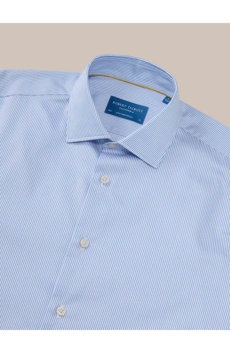 Robert Talbott Reynolds Mini Stripe Twill Classic Fit Shirt, Alternate, color, Blue