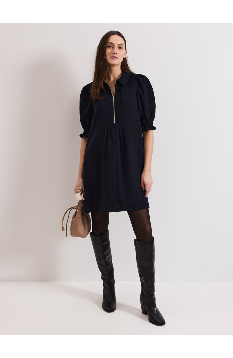 Phase Eight Candice Zip Dress, Alternate, color, Navy