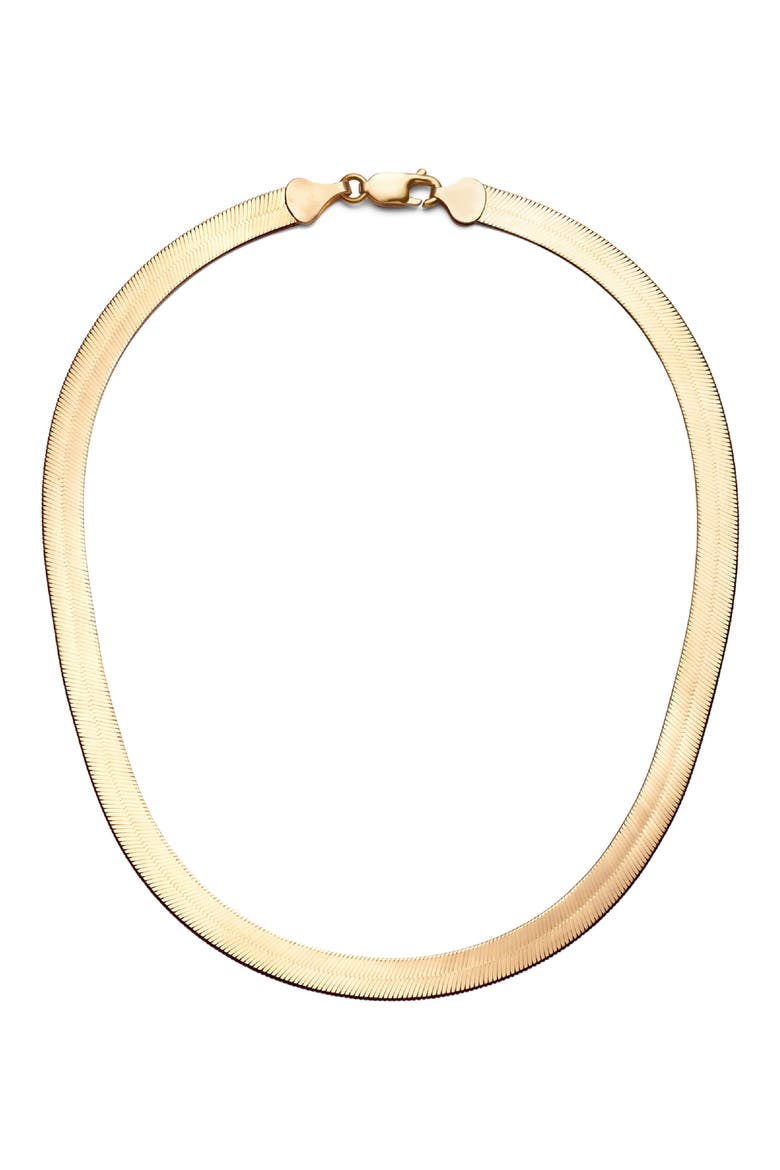 Jewelry Casino Herringbone Choker Necklace, Main, color, YELLOW GOLD
