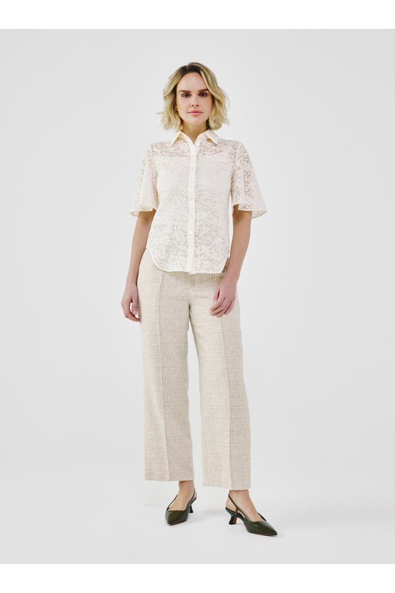 Organic Cotton Lace Shirt, Main, color, Off-white