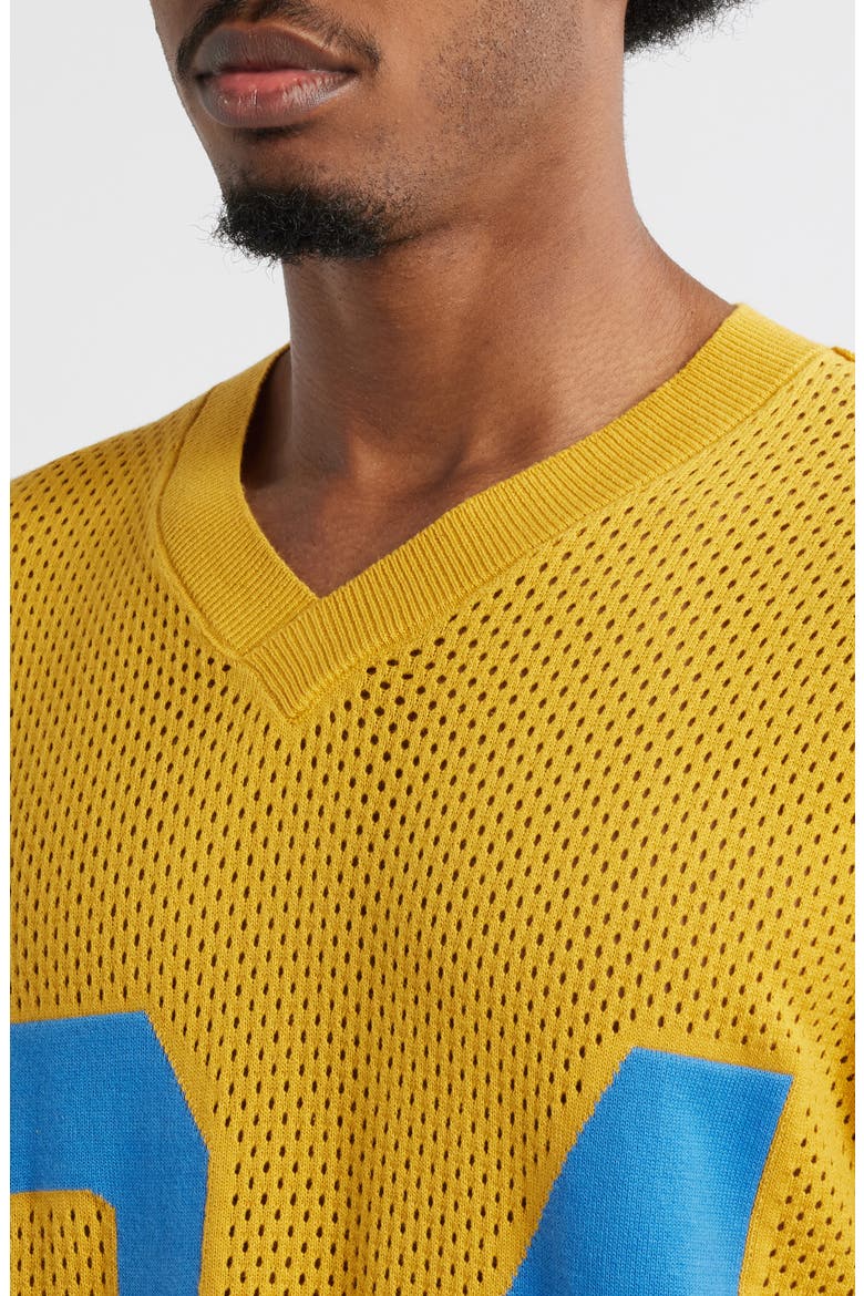 Knit Mesh Jersey, Alternate, color, YELLOW/ BLUE