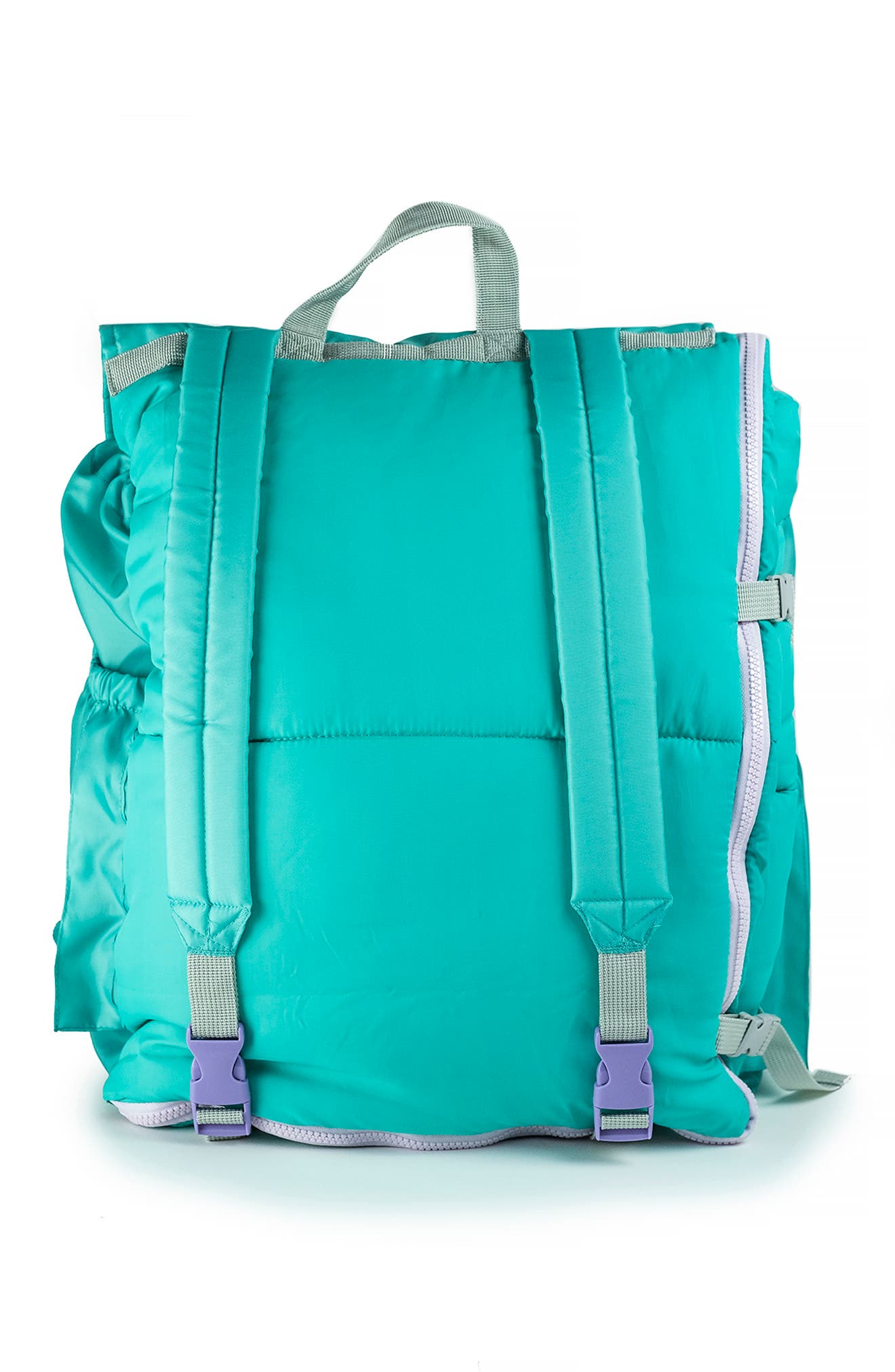 Kids' Sleep-n-Pack Water Repellent Sleeping Bag Backpack, Alternate, color, TEAL
