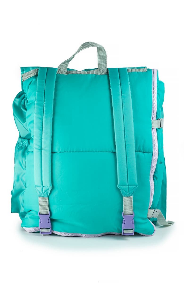 mimish Kids' Sleep-n-Pack Water Repellent Sleeping Bag Backpack, Alternate, color, Teal