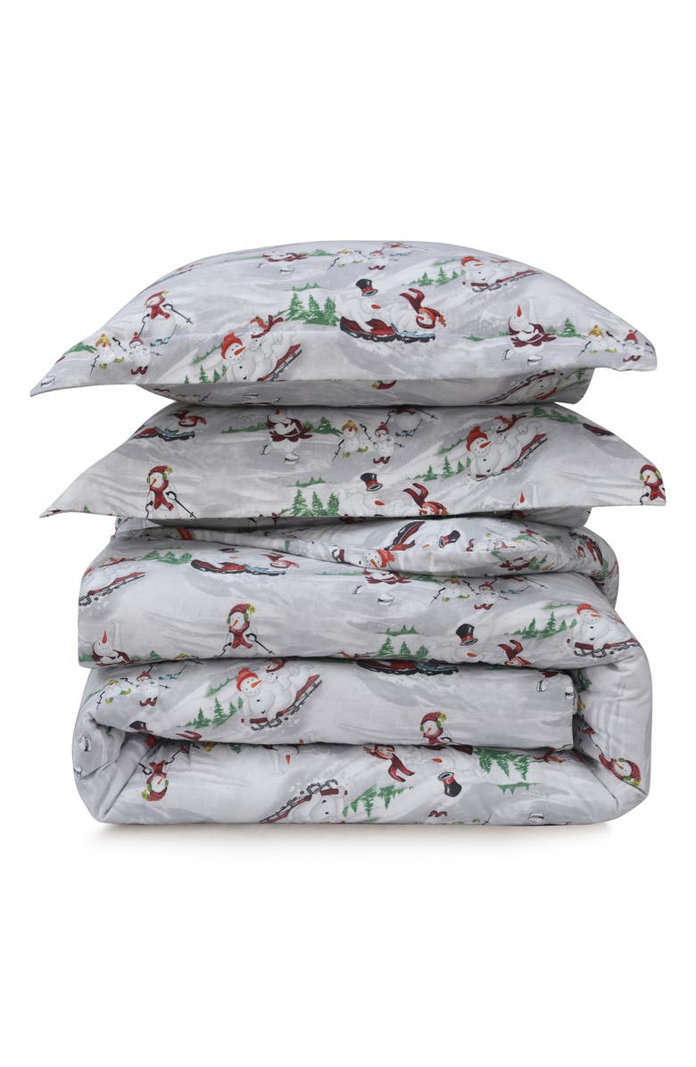 AZORES HOME Winter Wonderland Cotton Flannel Comforter & Pillow Sham Set, Main, color, Multicolor
