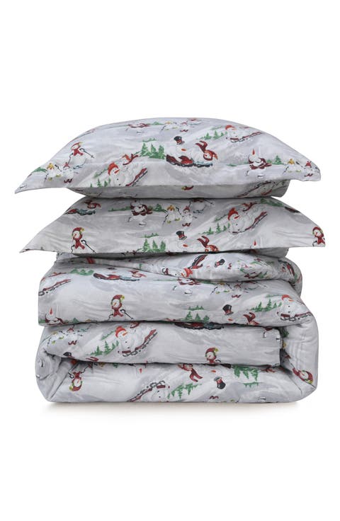 Winter Wonderland Cotton Flannel Comforter & Pillow Sham Set