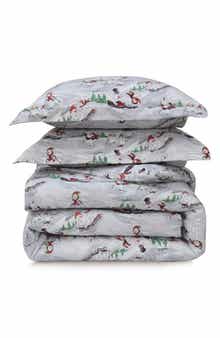 AZORES HOME Winter Wonderland Cotton Flannel Comforter & Pillow Sham Set