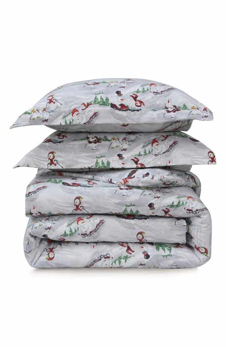 AZORES HOME Winter Wonderland Cotton Flannel Comforter & Pillow Sham Set