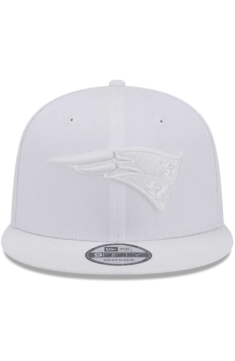 New Era Men's New Era New England Patriots Main White on White 9FIFTY Snapback Hat, Alternate, color, 