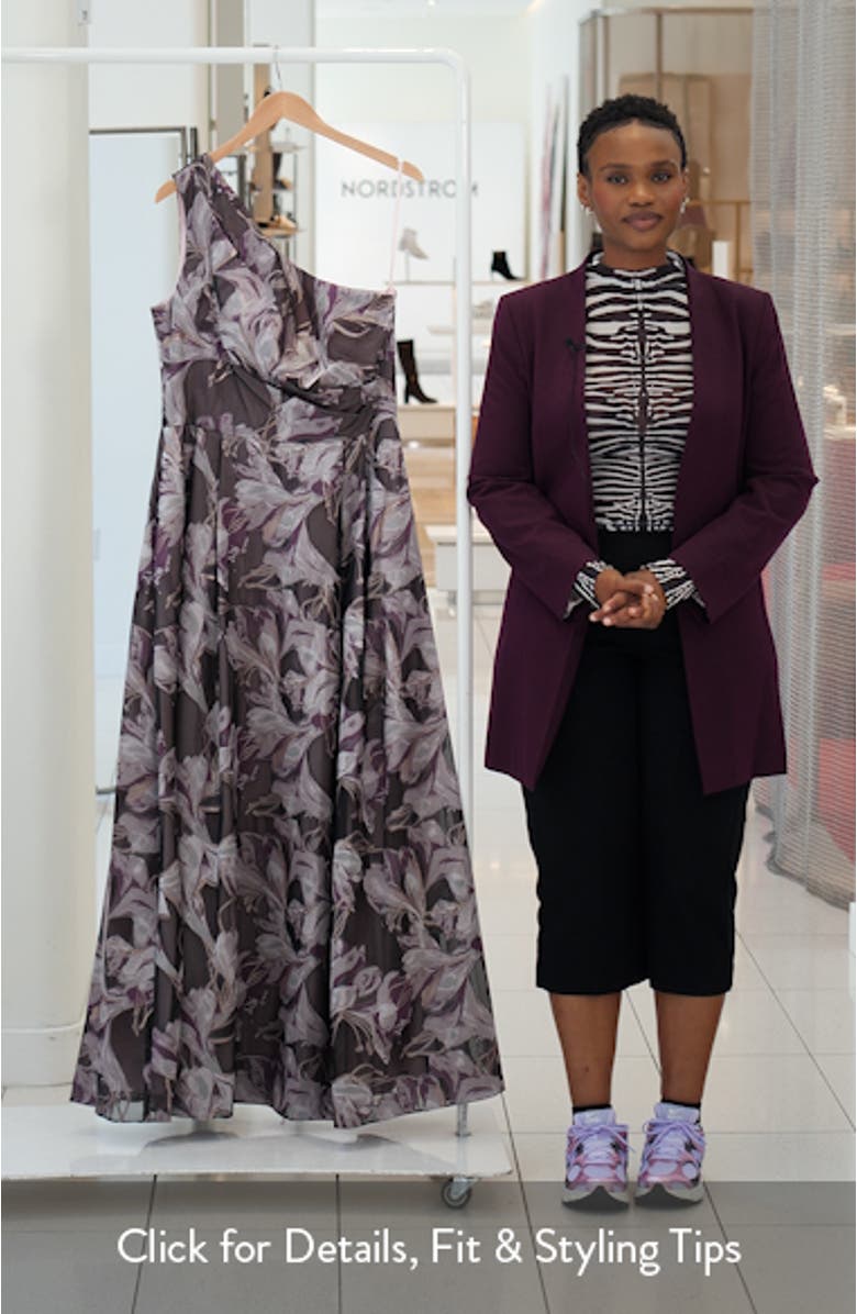 Pleated One-Shoulder Ballgown, sales video thumbnail