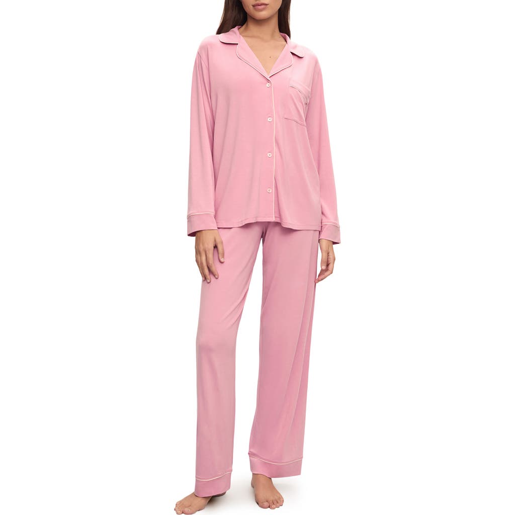 Eberjey Gisele Long Pajamas In Pink