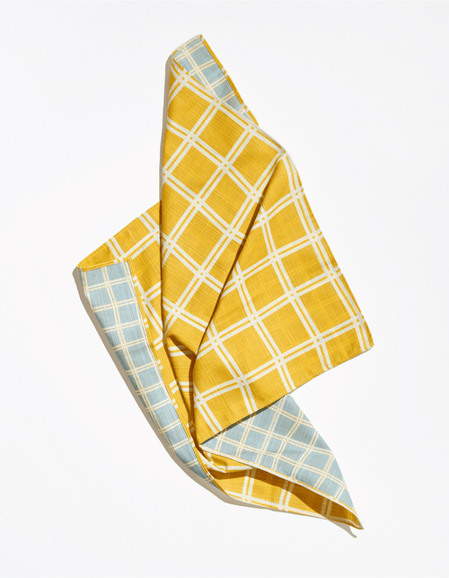 Tortuga Forma Grid Dinner Napkins In Yellow