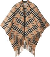 Burberry Check Wool & Cashmere Cape