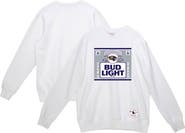 Mitchell & Ness Men's Mitchell & Ness x Bud Light White Baltimore Ravens The Crest Pullover Sweatshirt