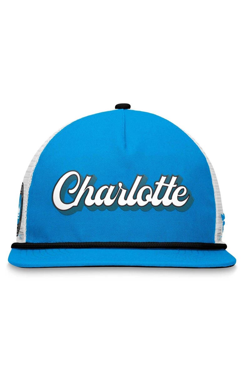FANATICS Men's Fanatics Branded Blue/White Charlotte FC True Classic Golf Snapback Hat, Alternate, color, 
