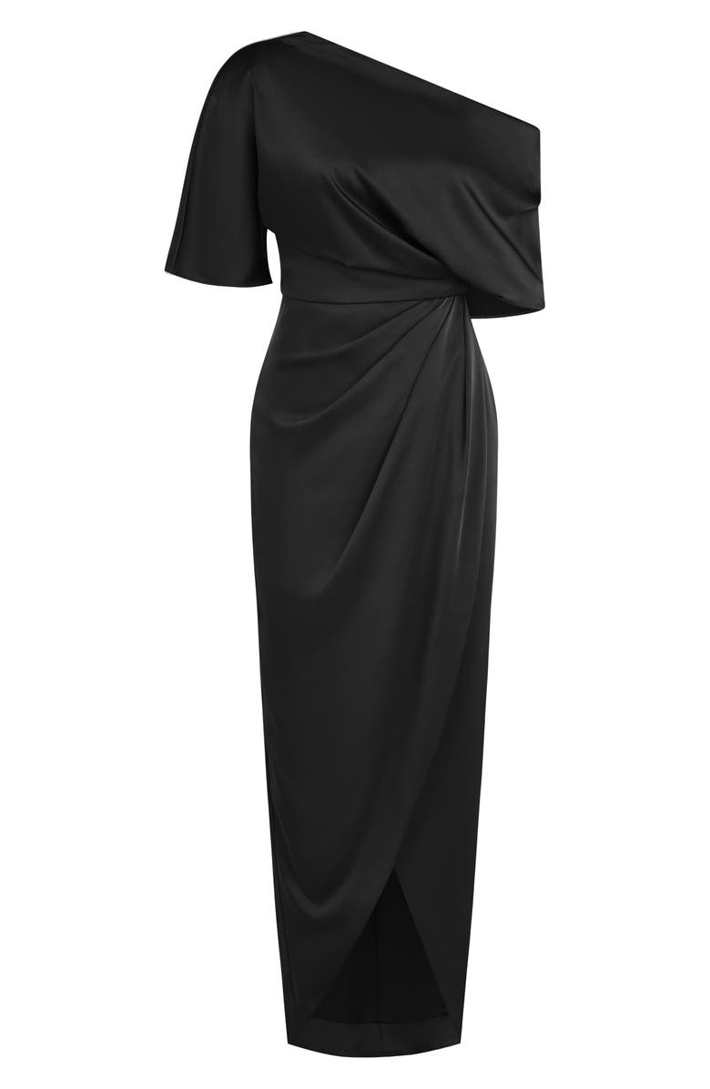 Theia Rayna Drape One-Shoulder Gown, Alternate, color, 