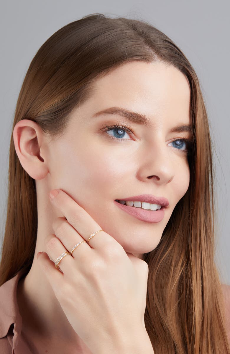 Bony Levy Getty Diamond Princess Stacking Ring, Alternate, color,