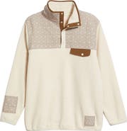 HAPPY CAMP3R Cinnamon Petals Fleece Quarter Snap Pullover