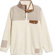 HAPPY CAMP3R Cinnamon Petals Fleece Quarter Snap Pullover