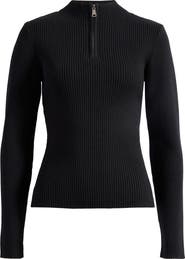 Halogen® Rib Quarter Zip Sweater